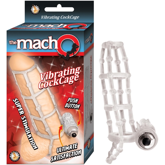 THE MACHO VIBRATING COCKCAGE - CLEAR THE MACHO VIBRATING COCKCAGE - CLEAR