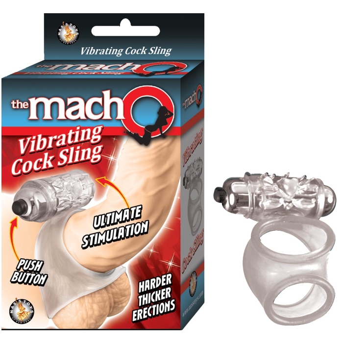THE MACHO VIBRATING COCK SLING - CLEAR THE MACHO VIBRATING COCK SLING - CLEAR