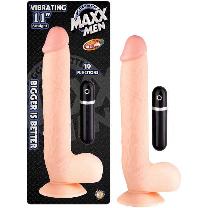 MAXX MEN VIBRATING 11IN STRAIGHT - FLESH MAXX MEN VIBRATING 11IN STRAIGHT - FLESH