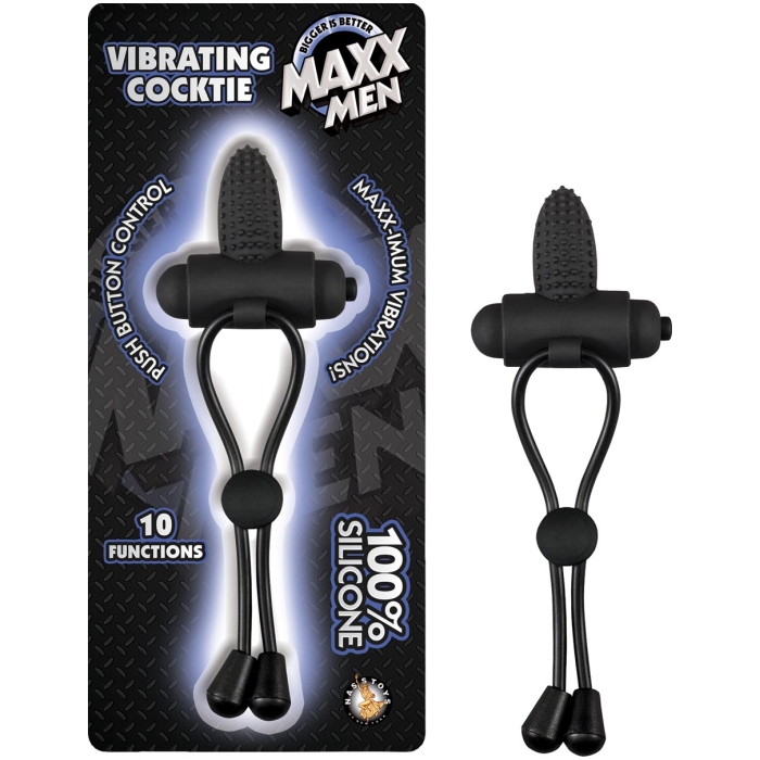 MAXX MEN VIBRATING COCKTIE - BLACK MAXX MEN VIBRATING COCKTIE - BLACK