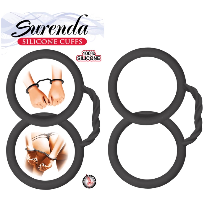 SURENDA SILICONE CUFFS-BLACK SURENDA SILICONE CUFFS-BLACK
