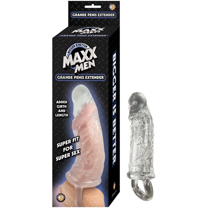 MAXX MEN GRANDE PENIS SLEEVE-CLEAR MAXX MEN GRANDE PENIS SLEEVE-CLEAR