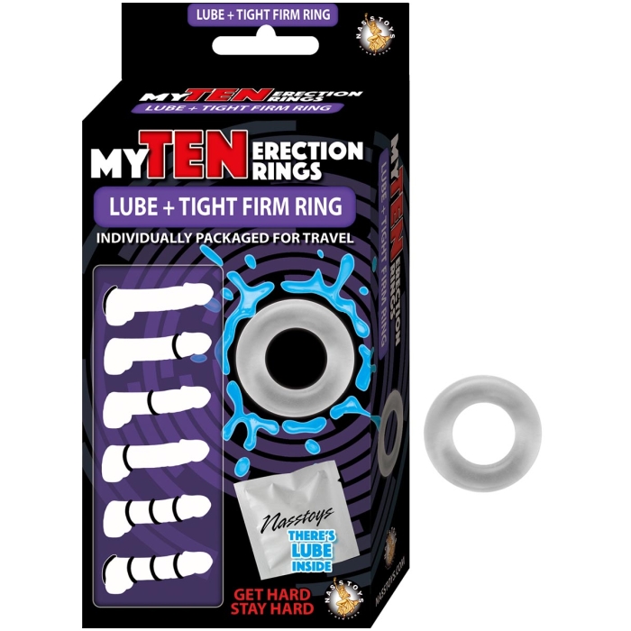 MY TEN ERECTION RINGS LUBE + TIGHT FIRM RING-CLEAR MY TEN ERECTION RINGS LUBE + TIGHT FIRM RING-CLEAR