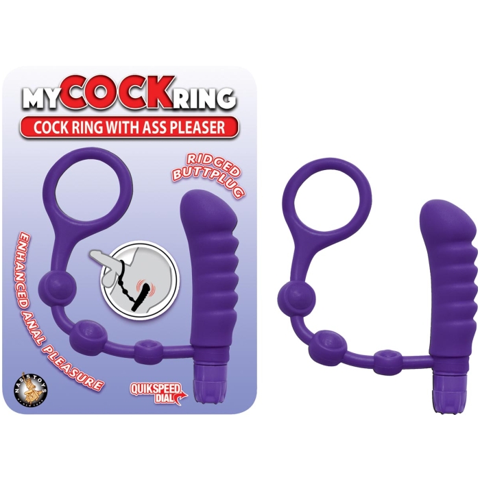 MY COCKRING WITH ASS PLEASER-PURPLE MY COCKRING WITH ASS PLEASER-PURPLE