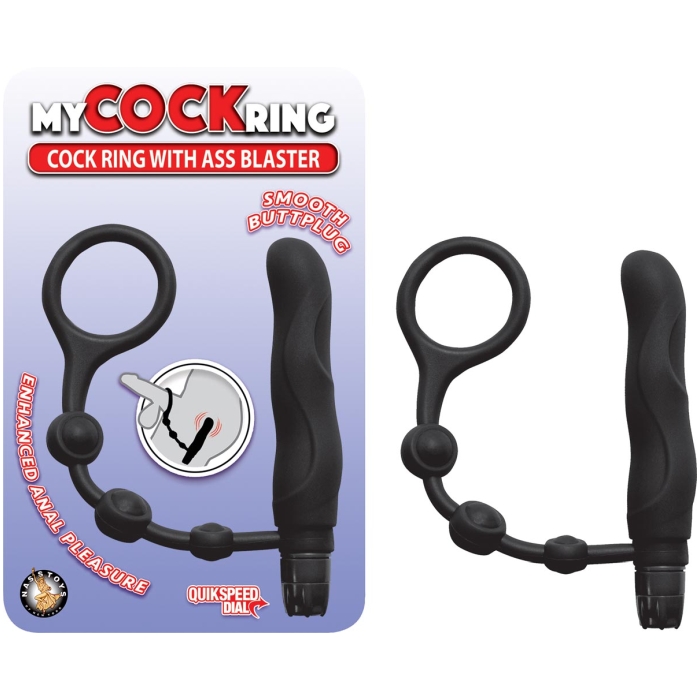 MY COCKRING WITH ASS BLASTER-BLACK MY COCKRING WITH ASS BLASTER-BLACK