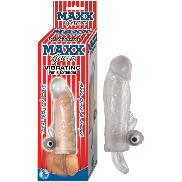MAXX GEAR VIBRATING PENIS EXTENDER-CLEAR MAXX GEAR VIBRATING PENIS EXTENDER-CLEAR