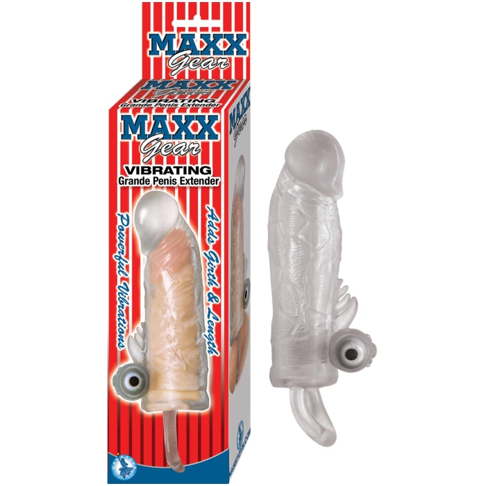 MAXX GEAR VIBRATING GRANDE PENIS EXTENDER-CLEAR MAXX GEAR VIBRATING GRANDE PENIS EXTENDER-CLEAR