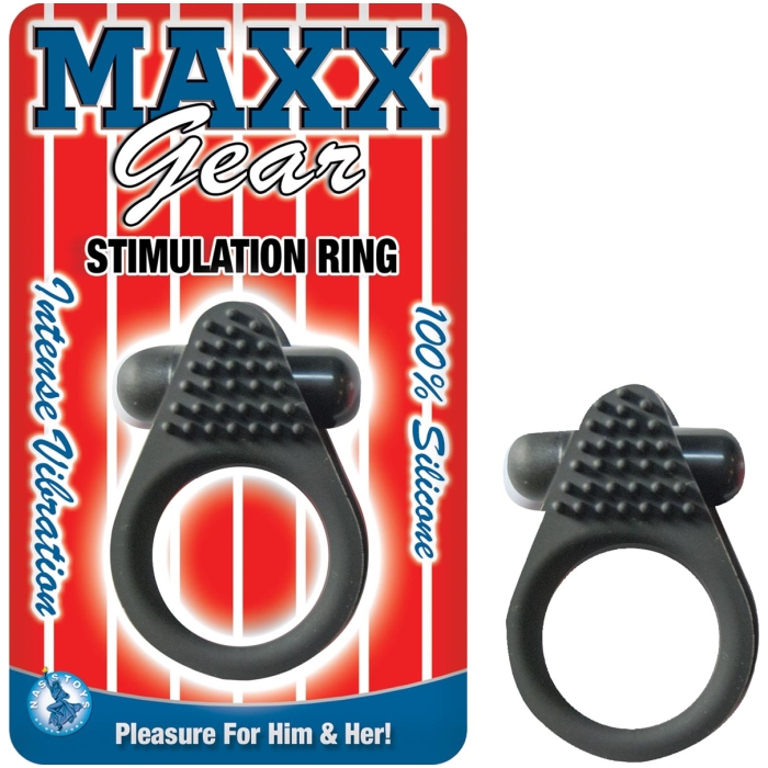 MAXX GEAR STIMULATION RING-BLACK MAXX GEAR STIMULATION RING-BLACK