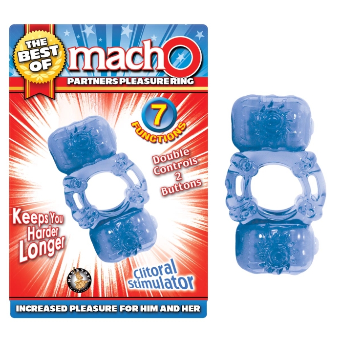 THE BEST OF MACHO PARTNERS PLEASURE RING-BLUE THE BEST OF MACHO PARTNERS PLEASURE RING-BLUE