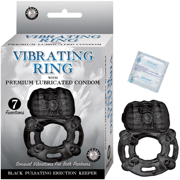 VIBRATING RING BLACK PULSATING ERECTION KEEPER-BLACK VIBRATING RING BLACK PULSATING ERECTION KEEPER-BLACK