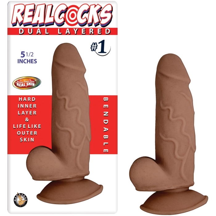 REALCOCKS DUAL LAYERED #1 BROWN 5.5"