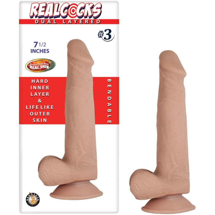 REALCOCKS DUAL LAYERED #3 FLESH 7.5"