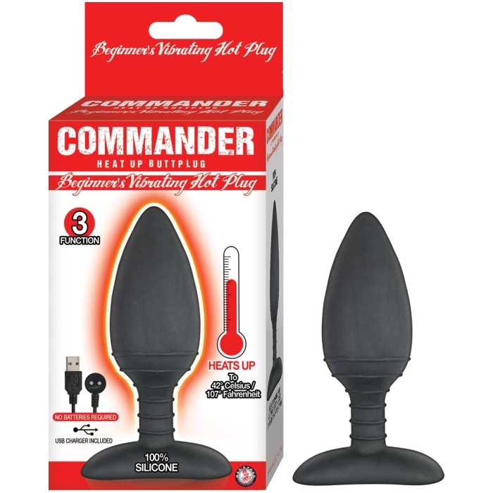 COMMANDER BEGINNER'S VIBRATING HOT PLUG - BLACK COMMANDER BEGINNER'S VIBRATING HOT PLUG - BLACK