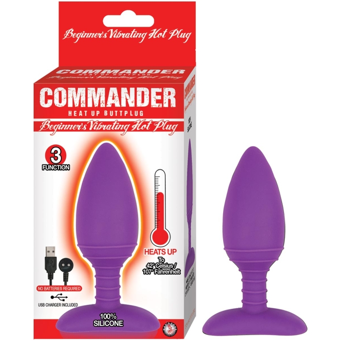 COMMANDER BEGINNERS VIBRATING HOT PLUG-PURPLE COMMANDER BEGINNERS VIBRATING HOT PLUG-PURPLE