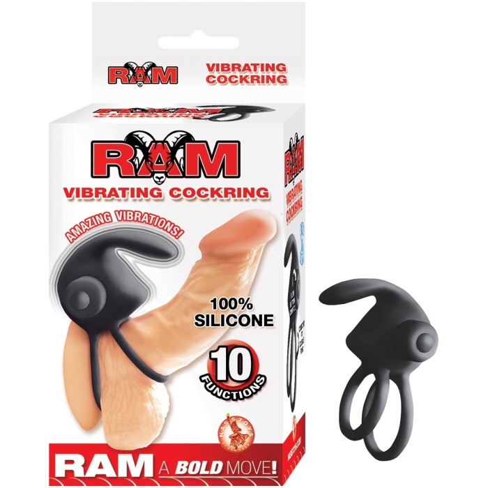 RAM VIBRATING COCKRING-BLACK RAM VIBRATING COCKRING-BLACK