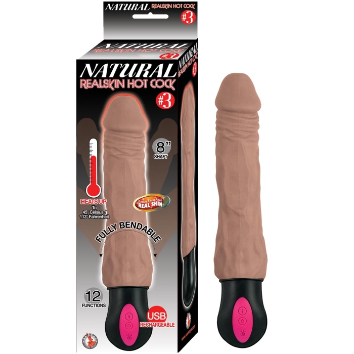NATURAL REALSKIN HOT COCK #3-BROWN NATURAL REALSKIN HOT COCK #3-BROWN