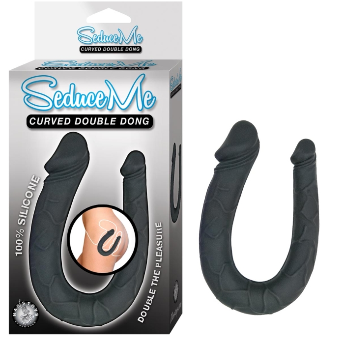 SEDUCE ME CURVED DOUBLE DONG-BLACK SEDUCE ME CURVED DOUBLE DONG-BLACK