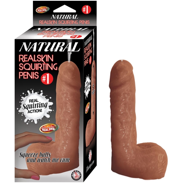 NATURAL REALSKIN SQUIRTING PENIS #1-BROWN NATURAL REALSKIN SQUIRTING PENIS #1-BROWN