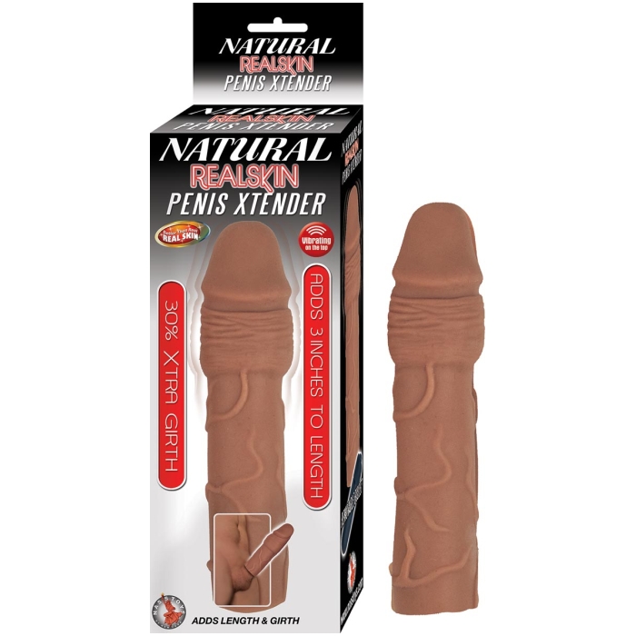 NATURAL REALSKIN PENIS XTENDER-BROWN NATURAL REALSKIN PENIS XTENDER-BROWN
