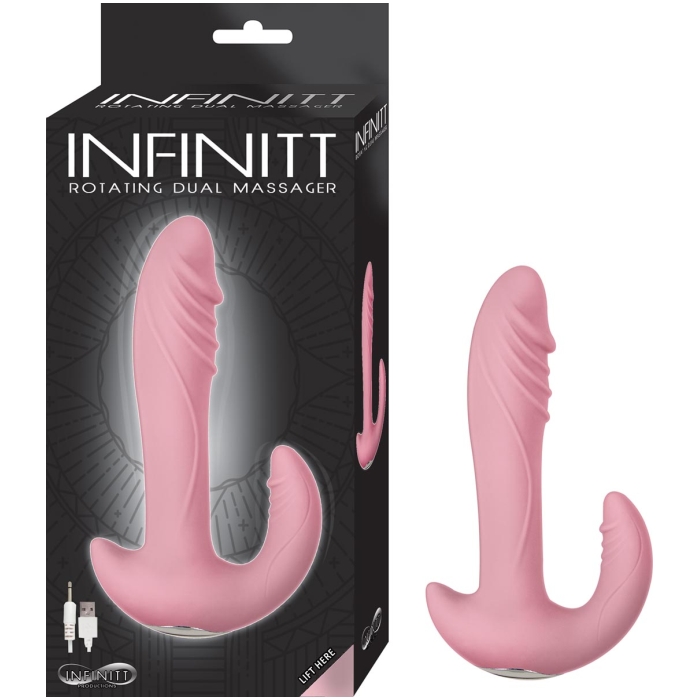 INFINITT ROTATING DUAL MASSAGER-PINK INFINITT ROTATING DUAL MASSAGER-PINK