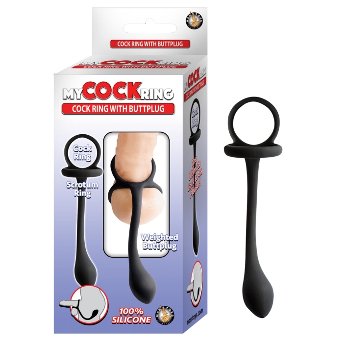 MY COCKRING COCKRING WITH BUTTPLUG-BLACK MY COCKRING COCKRING WITH BUTTPLUG-BLACK