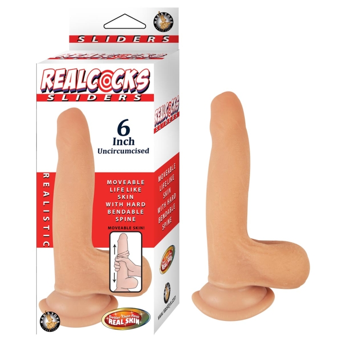 REALCOCKS SLIDERS UNCIRCUMSIZED 6" FLESH