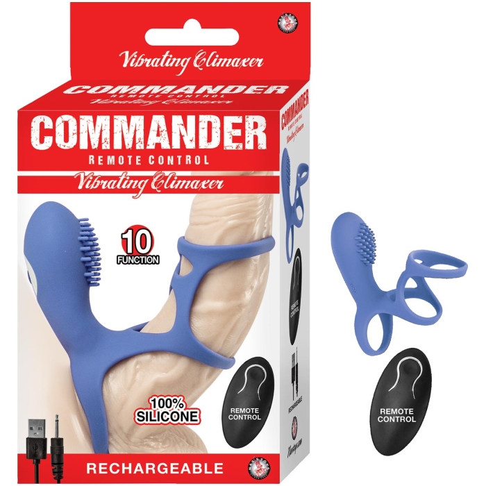 COMMANDER REMOTE CONTROL VIBRATING CLIMAXER-BLUE COMMANDER REMOTE CONTROL VIBRATING CLIMAXER-BLUE