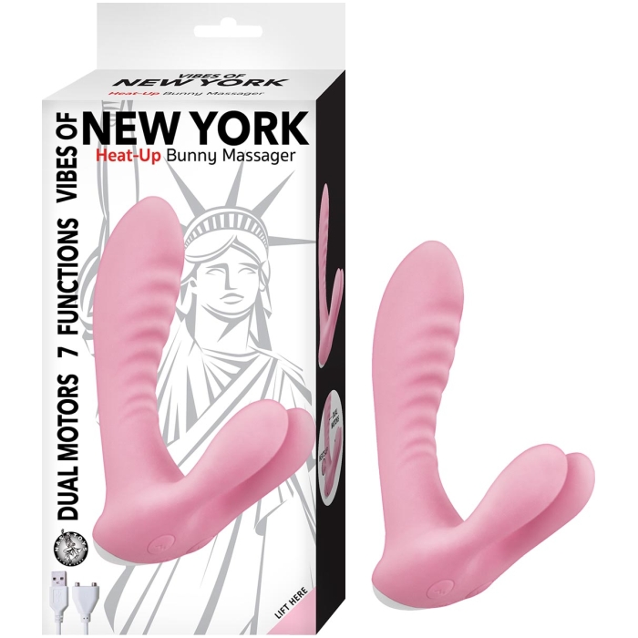 VIBES OF NEW YORK HEAT-UP BUNNY MASSAGER - PINK VIBES OF NEW YORK HEAT-UP BUNNY MASSAGER - PINK
