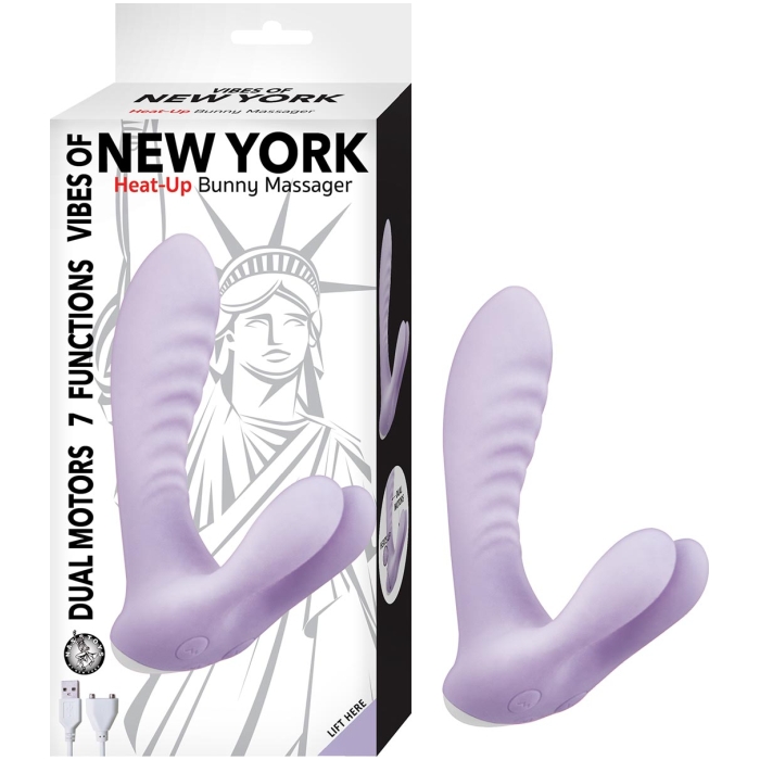 VIBES OF NEW YORK HEAT-UP BUNNY MASSAGER - LAVENDER VIBES OF NEW YORK HEAT-UP BUNNY MASSAGER - LAVENDER