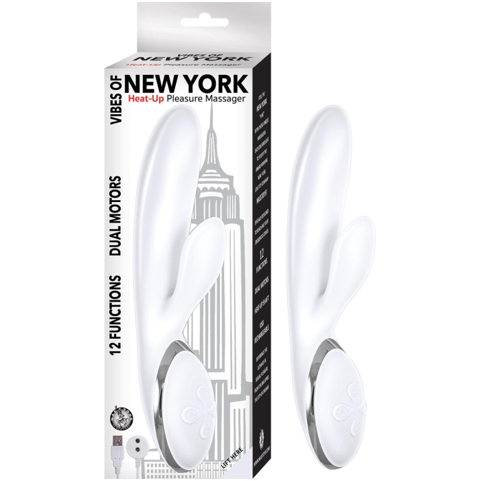 VIBES OF NEW YORK HEAT-UP PLEASURE MASSAGER-WHITE VIBES OF NEW YORK HEAT-UP PLEASURE MASSAGER-WHITE