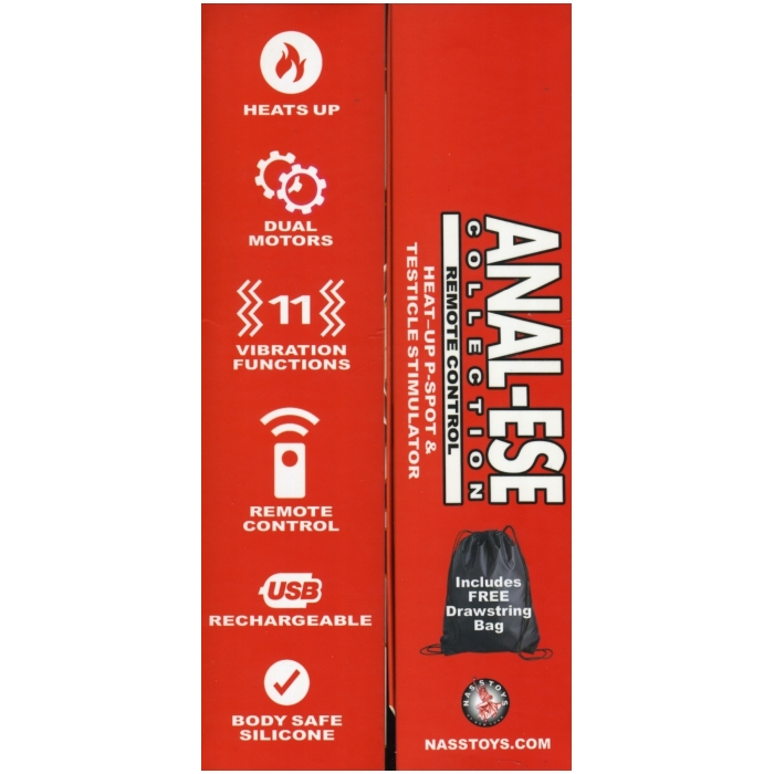 ANAL-ESE REMOTE P-SPOT AND TESTICLE STIMULATOR - BLACK