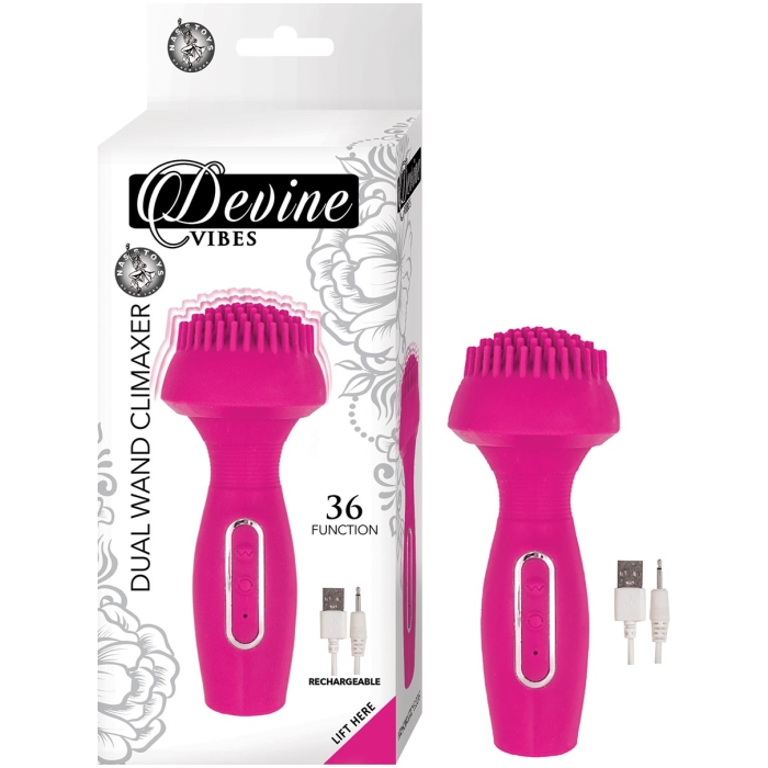 DEVINE VIBES DUAL WAND CLIMAXER-PINK DEVINE VIBES DUAL WAND CLIMAXER-PINK