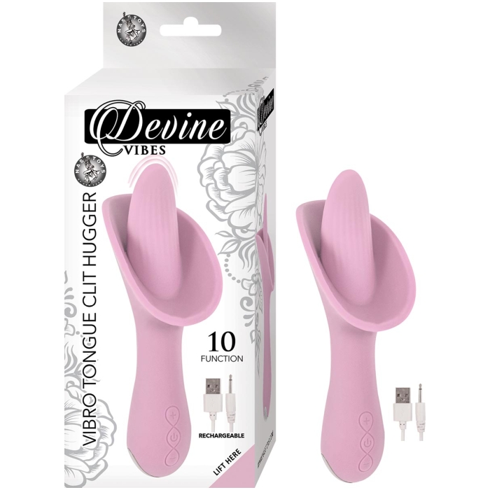 DEVINE VIBES VIBRO TONGUE CLIT HUGGER-PINK DEVINE VIBES VIBRO TONGUE CLIT HUGGER-PINK