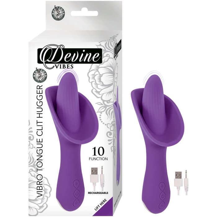 DEVINE VIBES VIBRO TONGUE CLIT HUGGER-PURPLE DEVINE VIBES VIBRO TONGUE CLIT HUGGER-PURPLE