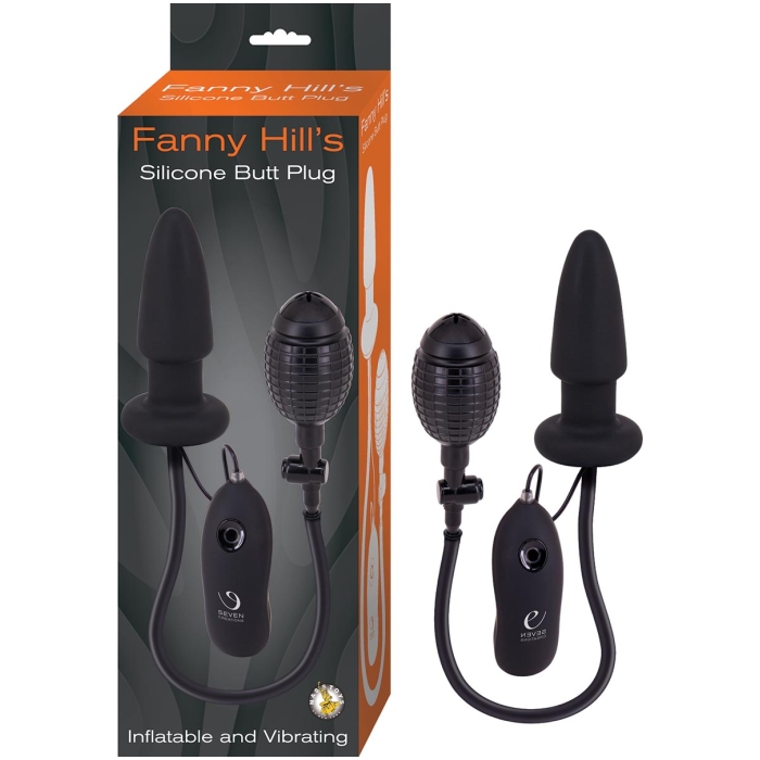 FANNY HILLS SILICONE BUTT PLUG-BLACK FANNY HILLS SILICONE BUTT PLUG-BLACK