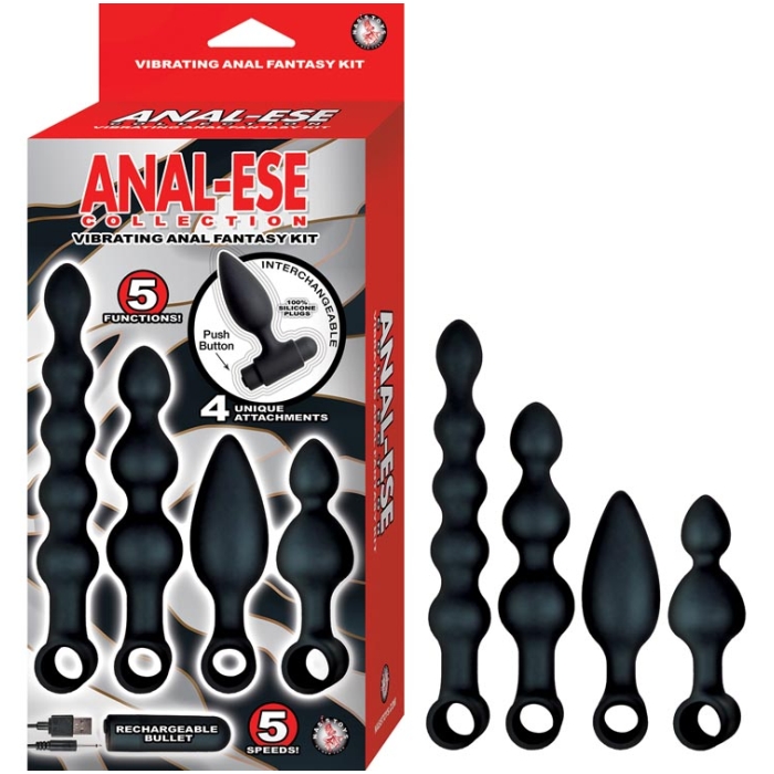 ANAL-ESE COLLECTION VIBRATING ANAL FANTASY KIT-BLACK ANAL-ESE COLLECTION VIBRATING ANAL FANTASY KIT-BLACK