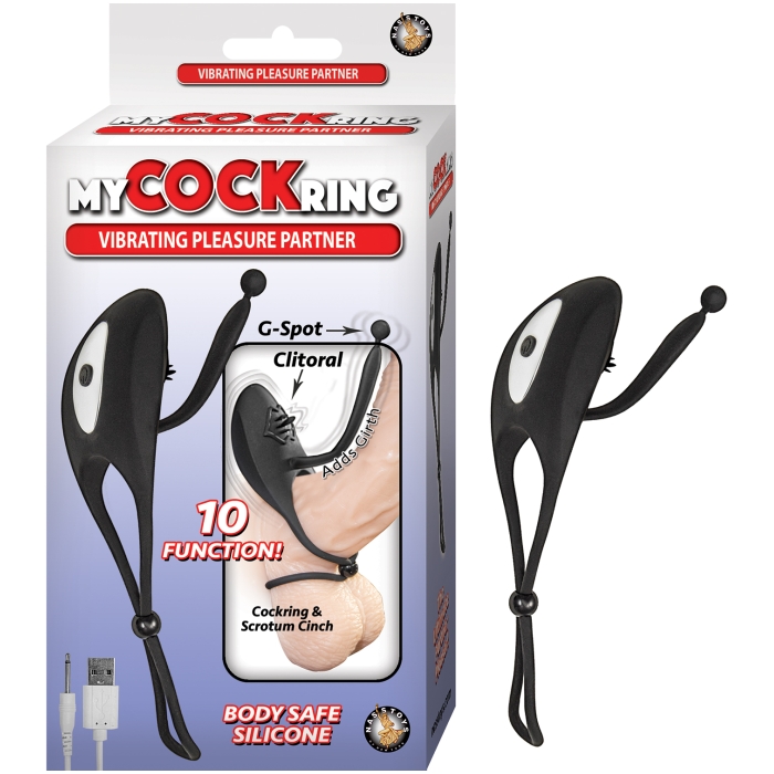 MY COCKRING VIBRATING PLEASURE PARTNER-BLACK MY COCKRING VIBRATING PLEASURE PARTNER-BLACK