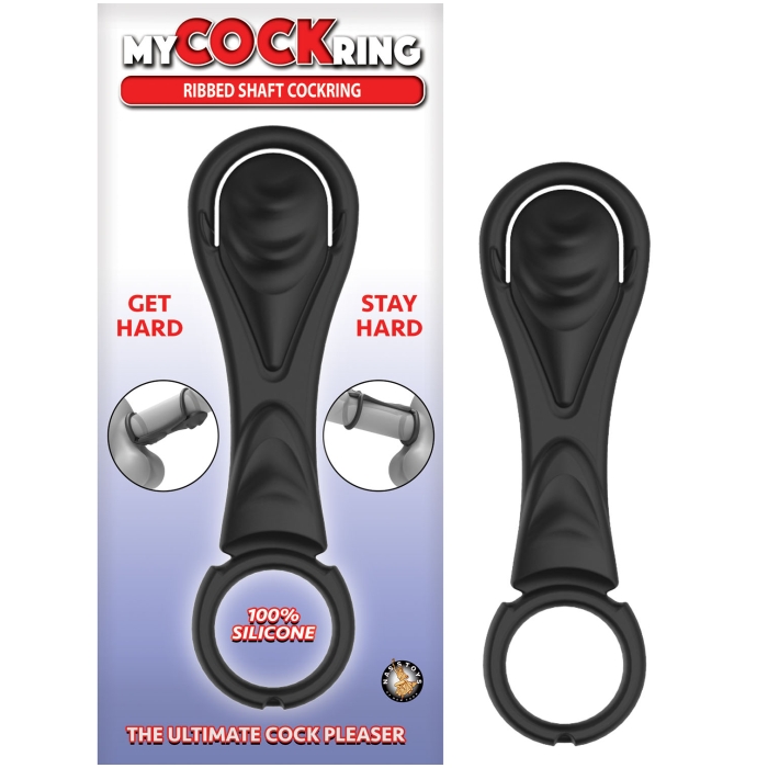 MY COCKRING RIBBED SHAFT COCKRING-BLACK MY COCKRING RIBBED SHAFT COCKRING-BLACK