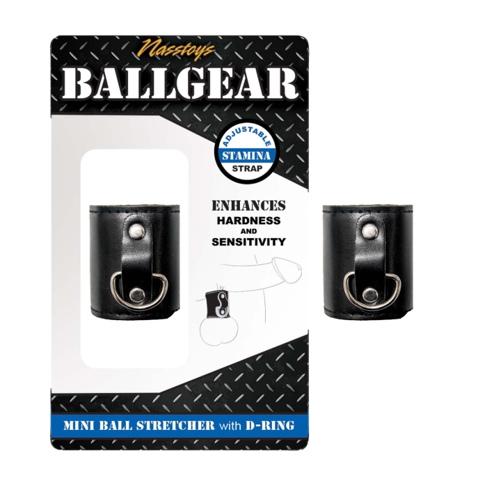 BALLGEAR MINI BALL STRETCHER WITH D-RING-BLACK BALLGEAR MINI BALL STRETCHER WITH D-RING-BLACK
