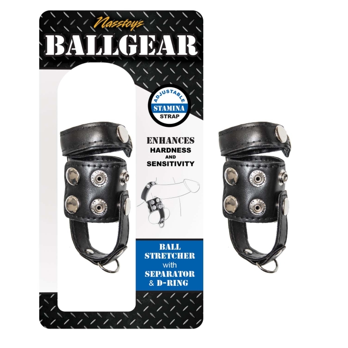 BALLGEAR BALL STRETCHER WITH SEPARATOR & D-RING-BLACK BALLGEAR BALL STRETCHER WITH SEPARATOR & D-RING-BLACK
