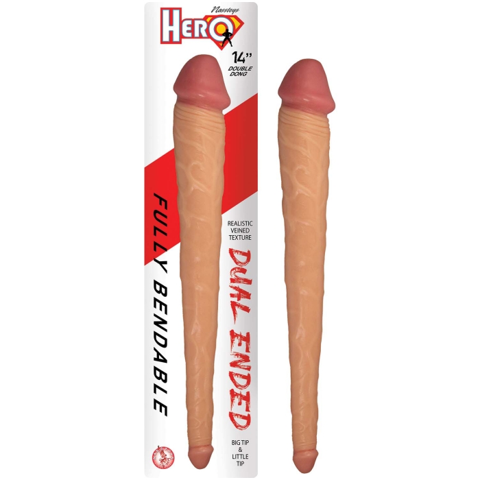 HERO 14" DOUBLE DONG-WHITE HERO 14" DOUBLE DONG-WHITE