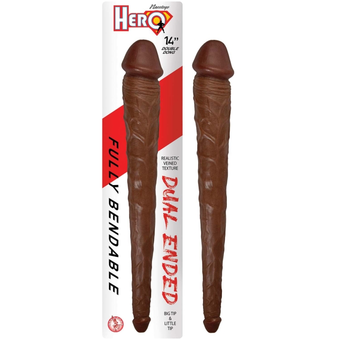 HERO 14" DOUBLE DONG-BROWN HERO 14" DOUBLE DONG-BROWN