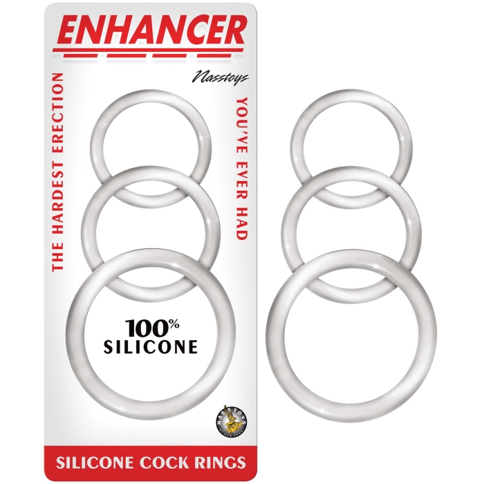 ENHANCER SILICONE COCKRINGS-CLEAR ENHANCER SILICONE COCKRINGS-CLEAR