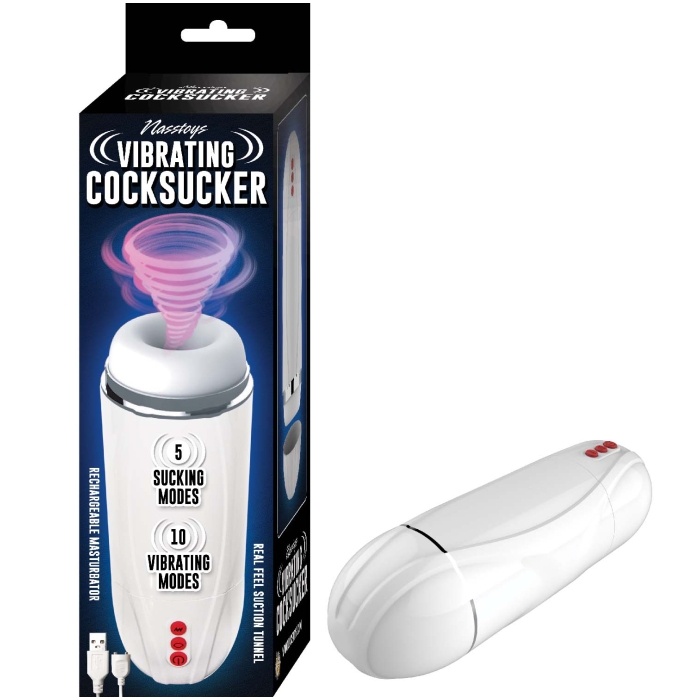 VIBRATING COCKSUCKER-WHITE VIBRATING COCKSUCKER-WHITE