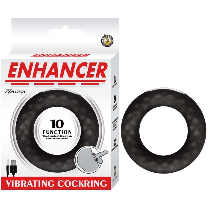 ENHANCER VIBRATING COCKRING-BLACK ENHANCER VIBRATING COCKRING-BLACK