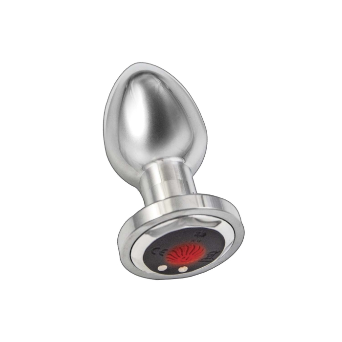 ASS-SATION REMOTE VIBRATING METAL PLUG-SILVER