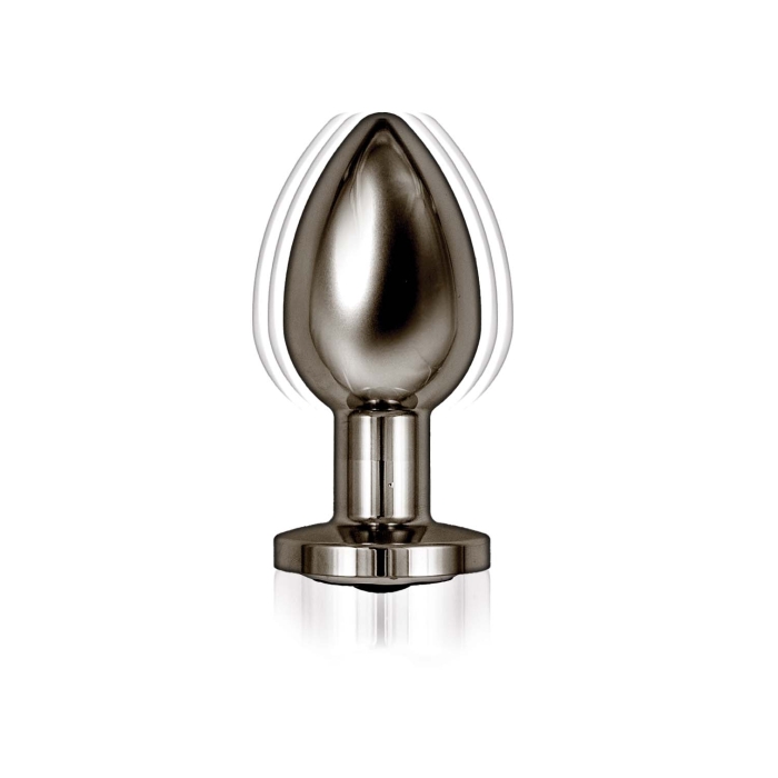 ASS-SATION REMOTE VIBRATING METAL PLUG-BLACK