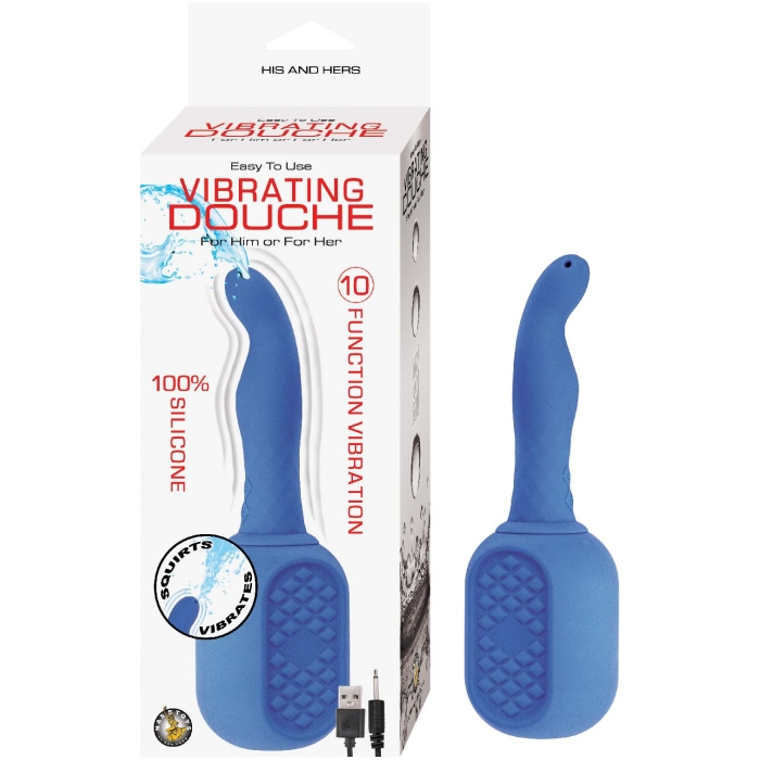 VIBRATING DOUCHE-BLUE VIBRATING DOUCHE-BLUE