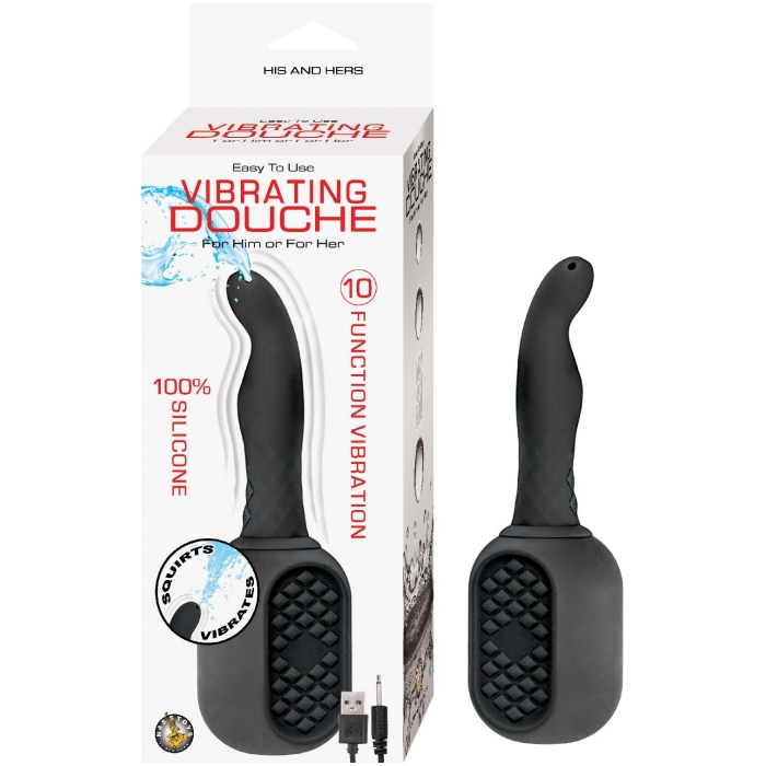 VIBRATING DOUCHE-BLACK VIBRATING DOUCHE-BLACK