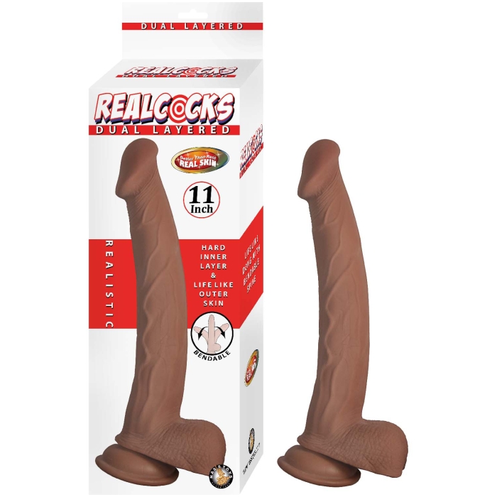 REALCOCKS DUAL LAYERED 11"-BROWN REALCOCKS DUAL LAYERED 11"-BROWN